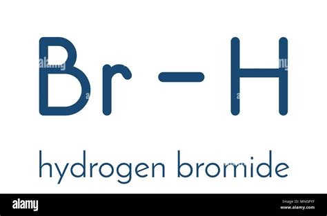 Hydrogen bromide (HBr) molecule. Skeletal formula Stock Vector Image ...