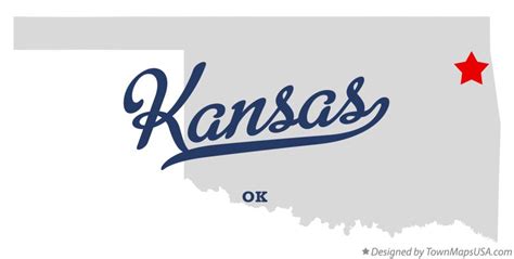 Map of Kansas, OK, Oklahoma