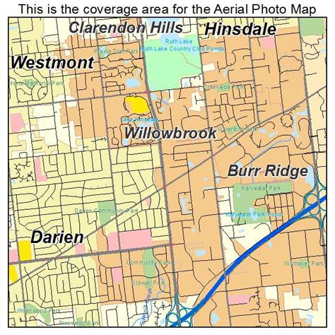 Aerial Photography Map of Willowbrook, IL Illinois