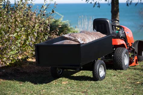 Precision 17-Cubic Foot Steel Trailing Dump Cart - Walmart.com