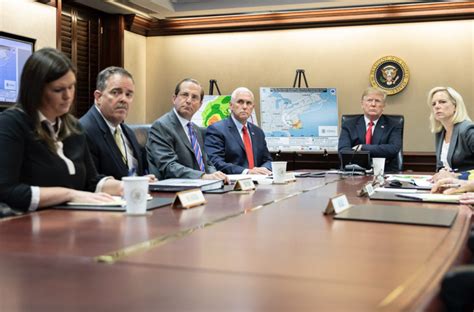 Trump received a hurricane briefing in the White House Situation Room today