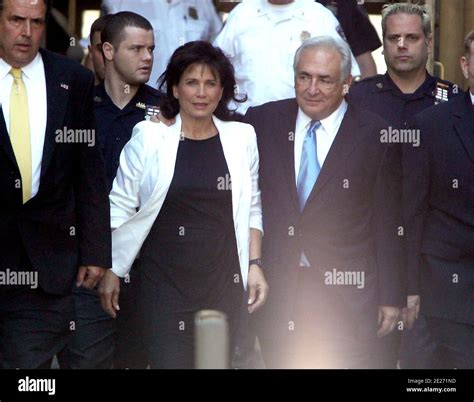 Dominique Strauss-Kahn and his wife Anne Sinclair leave The Court in Downtown, New York, NY on ...