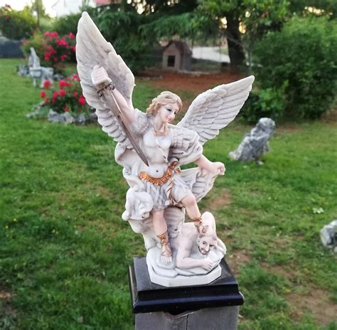 Saint St Michael Archangel Defeated Lucifer Greek Statue Sculpture ...