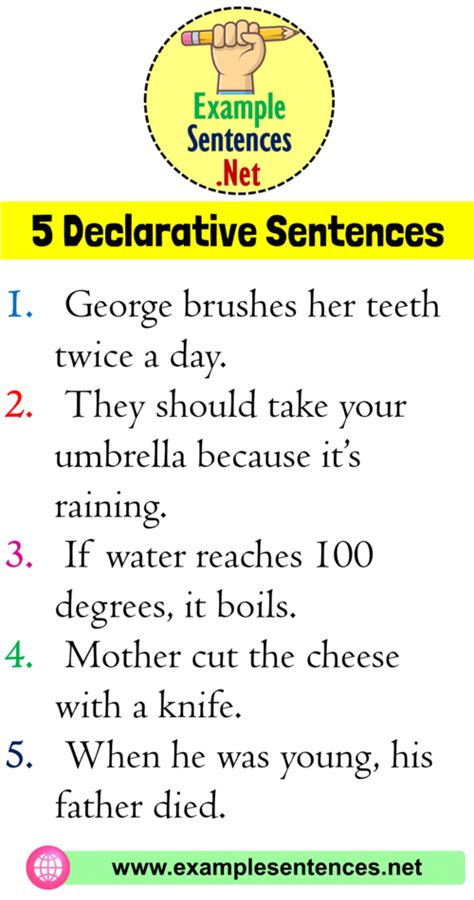 5 Example of Declarative Sentence, Definition and Example Sentences ...