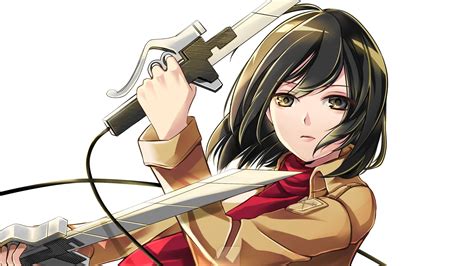 Desktop Wallpaper Cute Mikasa Ackerman, Attack On Titan, Anime Girl, Hd Image, Picture ...