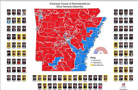 House of Representatives District Map (92nd General Assembly: 2019 ...