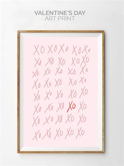 Free Printable XO Valentine's Day Art Print - The Sweetest Occasion