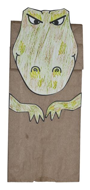 Free Printable Dinosaur Paper Bag Puppet Template - Printable Templates Free