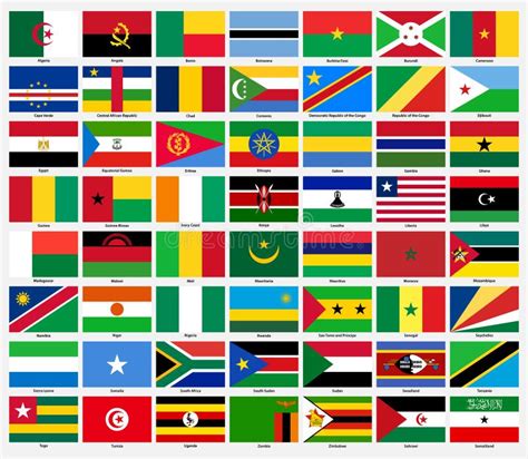 Set of Flags of All African Countries. Stock Vector - Illustration of flag, botswana: 98269920