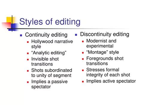 PPT - Styles of editing PowerPoint Presentation, free download - ID:499003