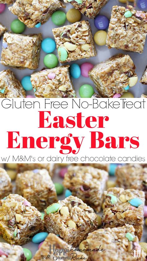 Easter M&M's Energy Bars | Recipe in 2021 | Healthy easter snacks ...