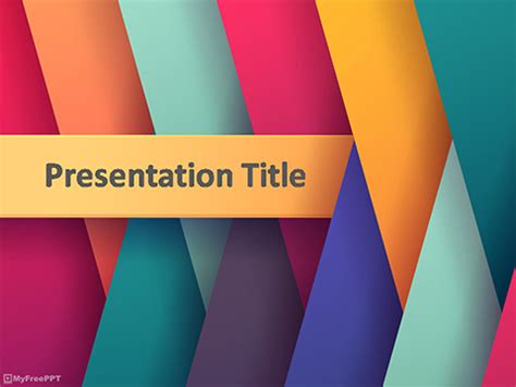 Free Colored Strips PowerPoint Template - Download Free PowerPoint PPT