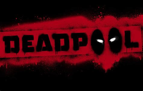 Wallpaper red, black, logo, Deadpool images for desktop, section игры - download