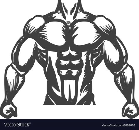 Muscle man icon bodybuilder design Royalty Free Vector Image