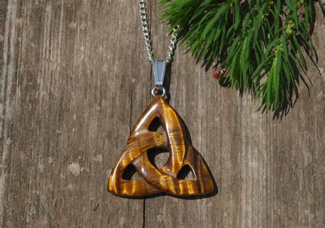 Triquetra pendant Celtic knot trinity necklace Pagan jewelry | Etsy