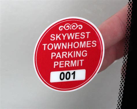 Custom Parking Permit Stickers