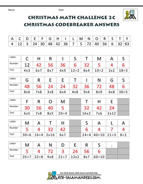 Christmas Math Worksheets