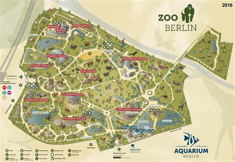 Berlin zoo map - Map of berlin zoo (Germany)