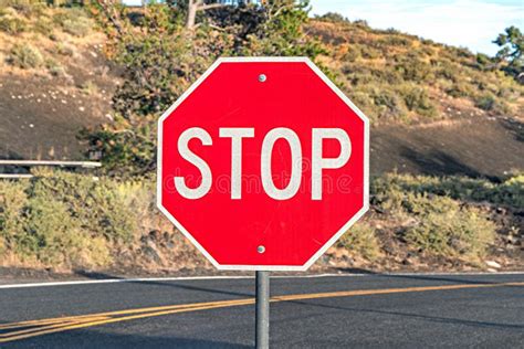 Stop Sign at Craters of the Moon Stock Image - Image of safety, signal: 269365055