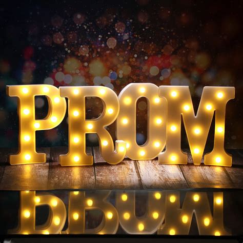 Buy Kathfly 4 Pcs LED Marquee Letter Lights Prom 2023 Light up Letter Numbers 3D Extra Large ...