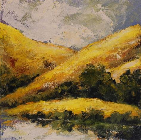 Autumn Hills Original Painting Landscape Painting CA by winjimir