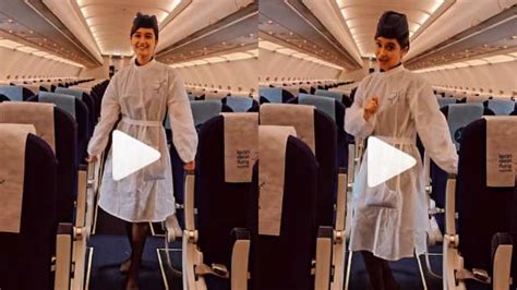 IndiGo air hostess dances to VIRAL 'Manike Mage Hithe' song on flight - Watch video