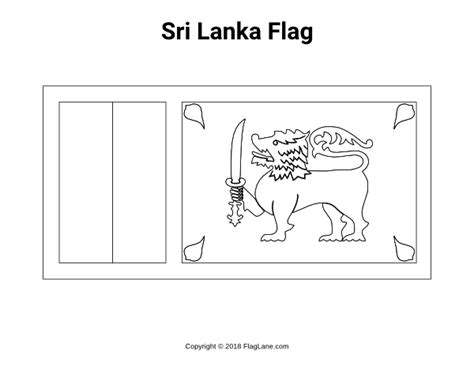 Free Sri Lanka Flag Coloring Page