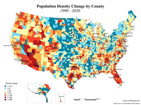 U.S. Population Density Mapped - Vivid Maps | Fairbanks alaska, Bethel ...