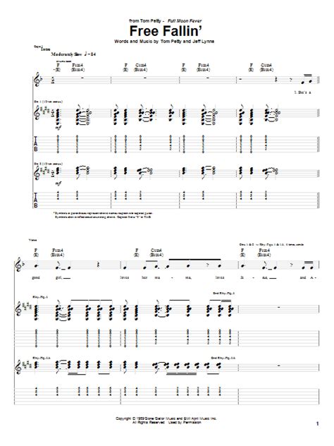 Free Fallin' | Sheet Music Direct