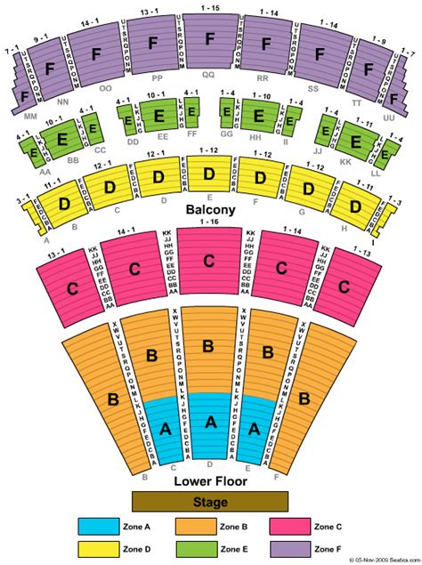 Music Hall Seating Map