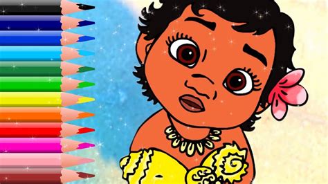 Disney Baby Moana Coloring Pages - clowncoloringpages