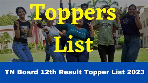 TN Board 12th Result Topper List 2023: TN HSC District Wise Topper List To Be Declared Soon ...