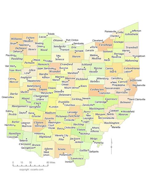 Map Of Counties Of Ohio | Maps Of Ohio