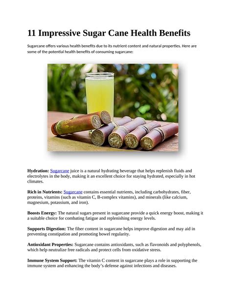 11 Impressive Sugar Cane Health Benefits by How to Plantation - Issuu