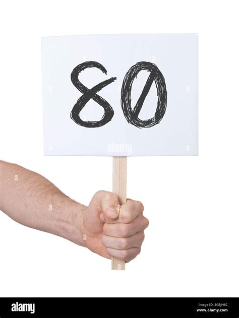 Sign with a number, 80 Stock Photo - Alamy