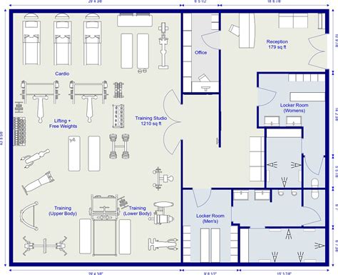 Gym Floor Plan Examples | Gym design interior, Home gym flooring, Gym ...