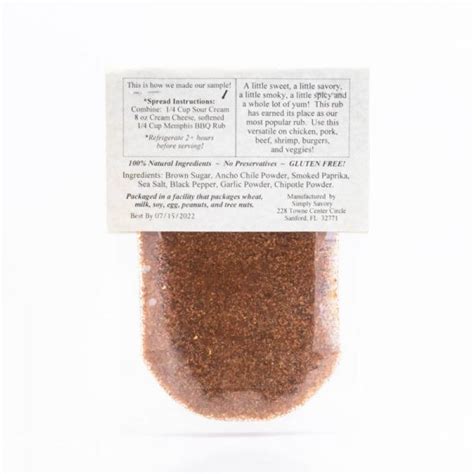 Memphis BBQ Rub Seasoning - Simply Savory Gourmet Dip Mixes