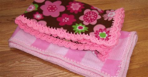 Joy 2 Crochet: Fleece Baby Blankets with Crocheted Edge