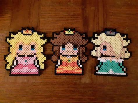 Princess Peach Nerdy Perler Beads Geek Perler Perler Crafts Perler ...