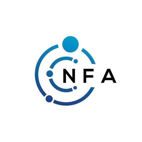 NFA letter technology logo design on white background. NFA creative ...