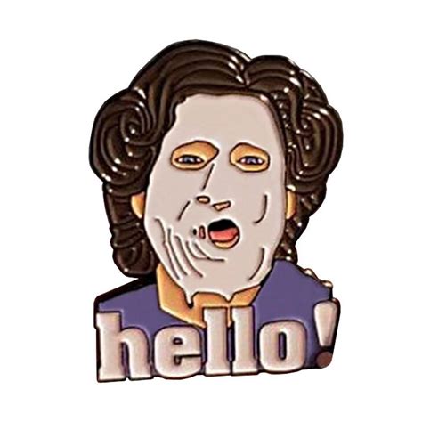 Mrs Doubtfire Meringue Face Mask Pin Badge - THE PRIDE SHOP