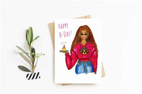 Beyoncé Birthday Card - Personalized Birthday Card - Custom Message in ...