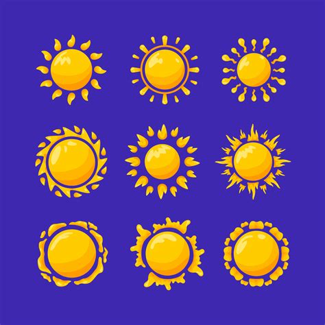 Sun Weather Icon Set 11126853 Vector Art at Vecteezy