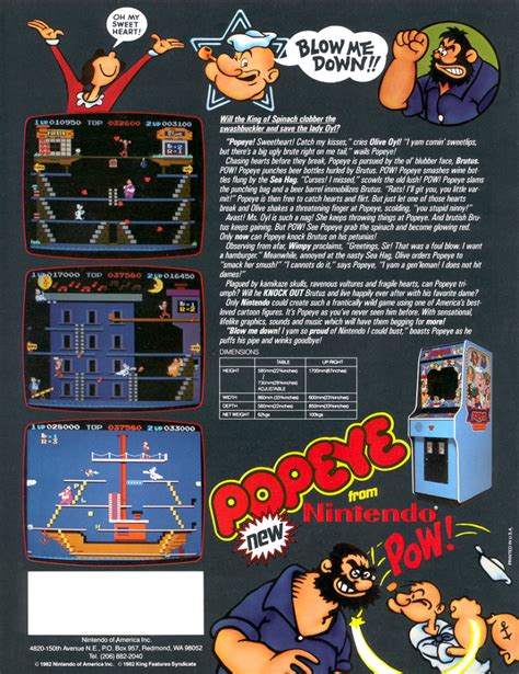 Popeye Arcade Game | Vintage Arcade Superstore