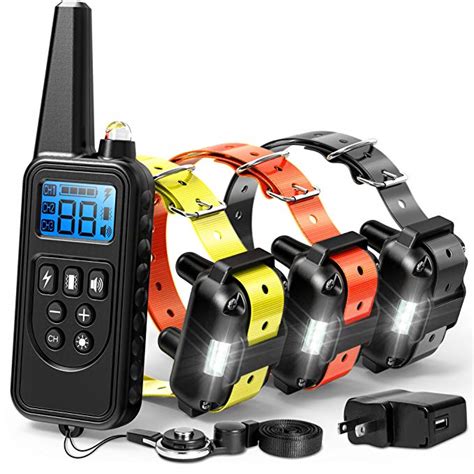 F-color Dog Training Collar, Range 2600ft Dog Shock Collar with Remote ...