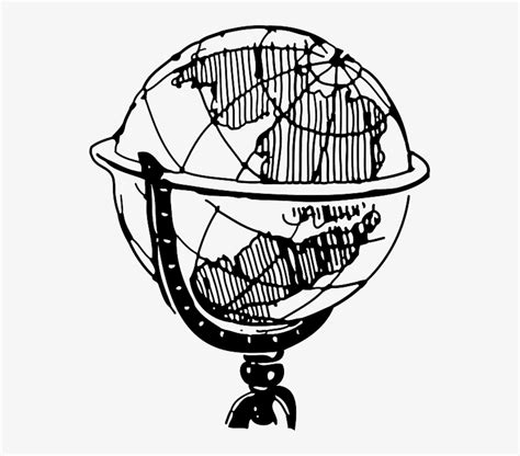 Black, Outline, Globe, Earth, Office, White - World History Clip Art Black And White PNG Image ...