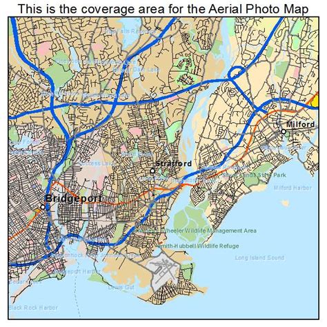 Aerial Photography Map of Stratford, CT Connecticut