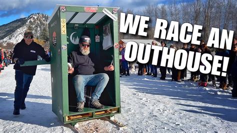 2nd Annual Lumby Outhouse Races - YouTube