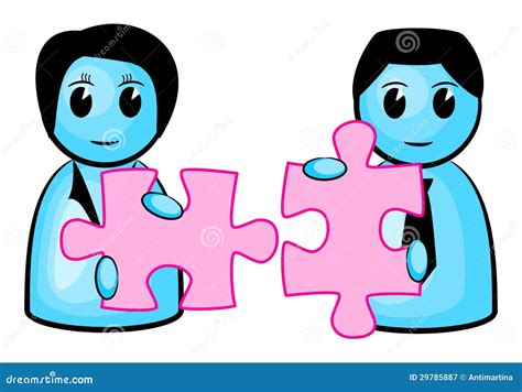 Two Matching Puzzle Pieces Royalty Free Stock Photography - Image: 29785887