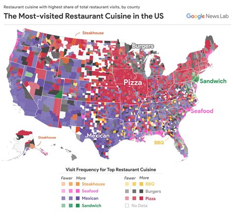 Most popular cuisine in each U.S. state - Vivid Maps